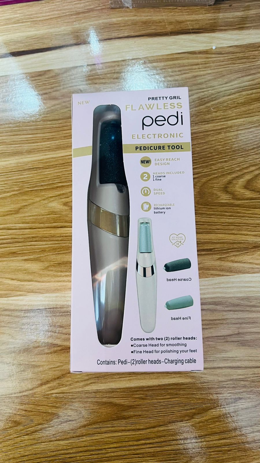 New Finishing Touch Flawless Pedi Rechargeable Tool File and Callus Remover Pedicure