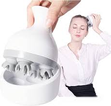 Hair Scalp Massager Rechargeable 3D Head Massager Machine | Electric Head Massager Handheld Rotating Massager Hair Massager for Hair Growth | Cordless Head Scalp Massager and Muscle Relaxer | Electric Head Scalp Massager Machine Deep Muscle Relaxation